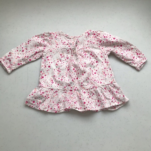 5/$25 OLD NAVY L/S Peplum Blouse with Back Buttons - Picture 5 of 5